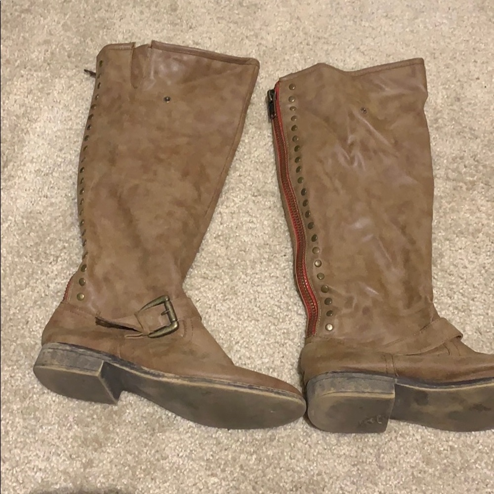 Knee high riding boots